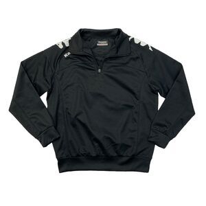 Kappa Track Jacket Youth Boys Size 14 (152cm) Black Full Zip Athletic Fashion